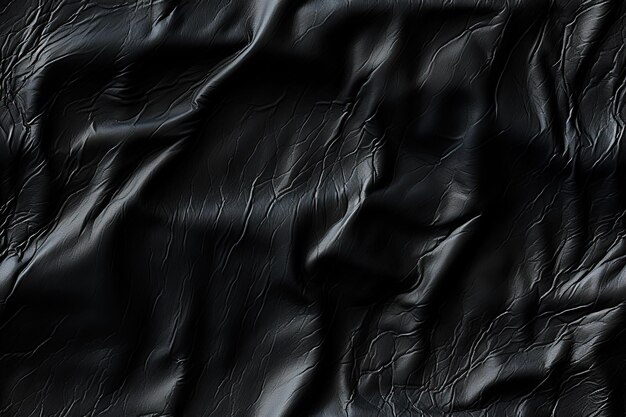 texture of black cow leather with seamless pattern Genuine natural animal skin background
