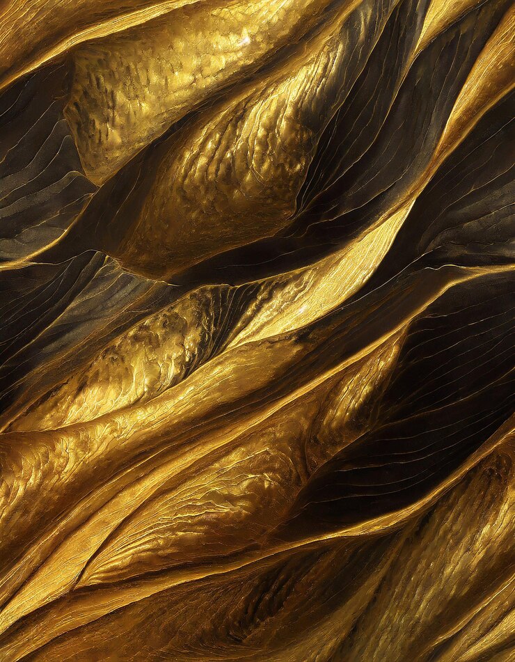 Photo texture of black gold abstract seamless texture fractal art background for creative design