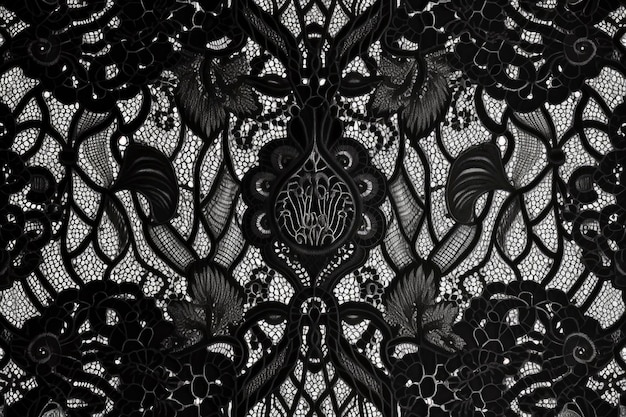 Texture of black lace background