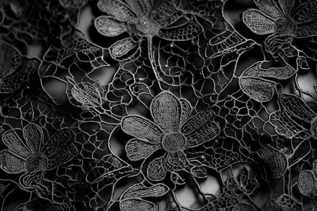 Texture of black lace background