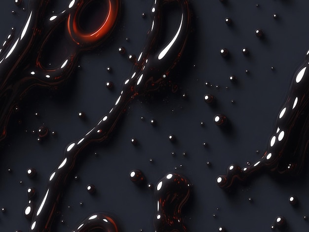 texture of black liquid falling