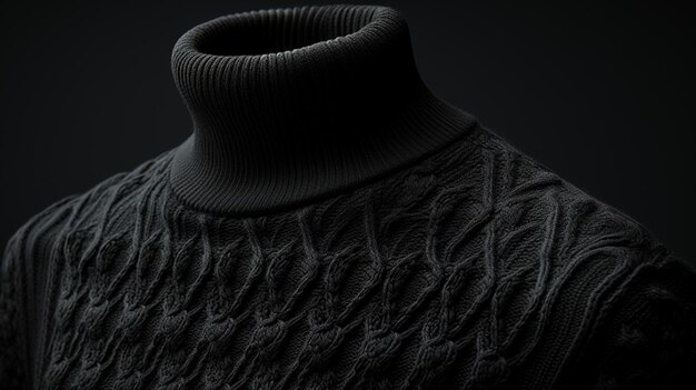 Foto la consistenza di un maglione nero