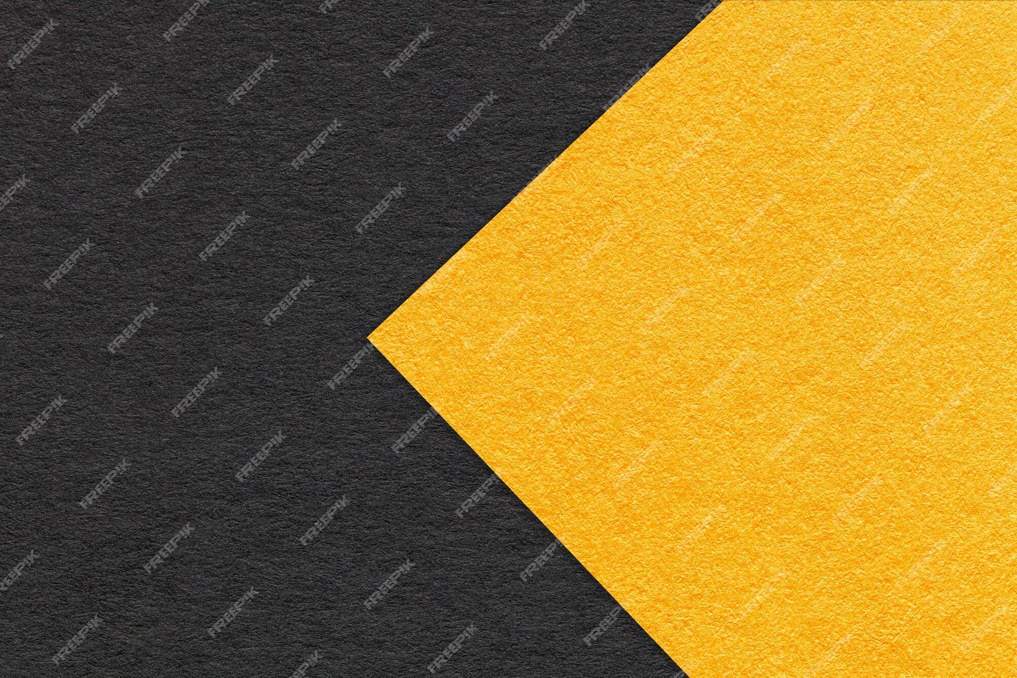 Premium Photo | Texture of black and yellow paper background half two  colors macro structure of dense craft cardboard