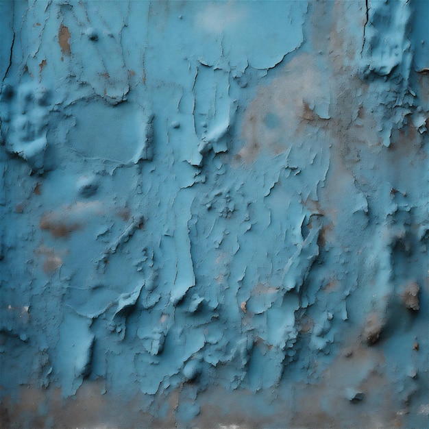 Texture of a blue and peeling painted wall