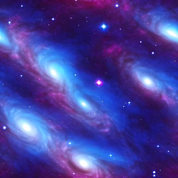 A texture of blue and purple galaxies that are majestic