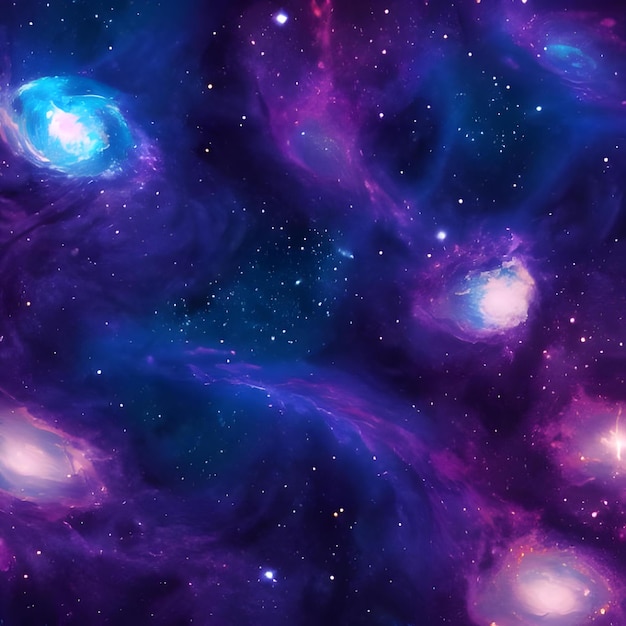 A texture of blue and purple galaxies that are majestic