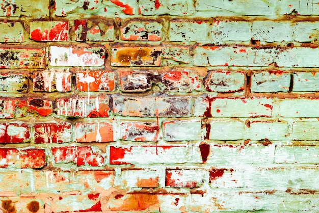 Texture, brick, wall, it can be used as a background. Brick texture with scratches and cracks