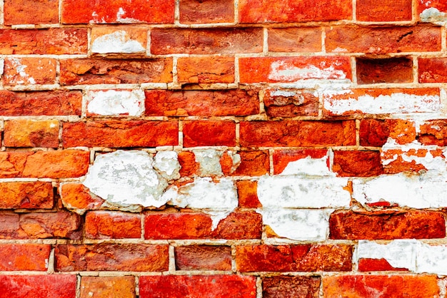 Texture of a brick wall with cracks and scratches which can be used as a background