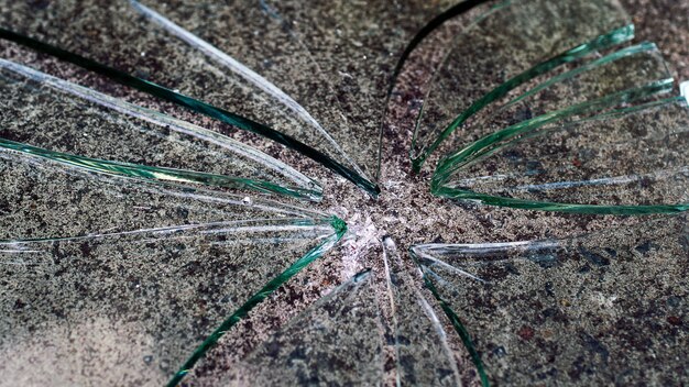 Texture broken glass with cracks