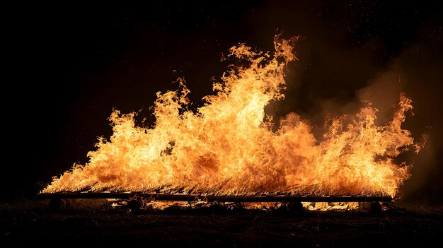 Texture Burning Effigy With Large Orange and Yellow Flames Fire Prov Effect FX Overlay Design Art