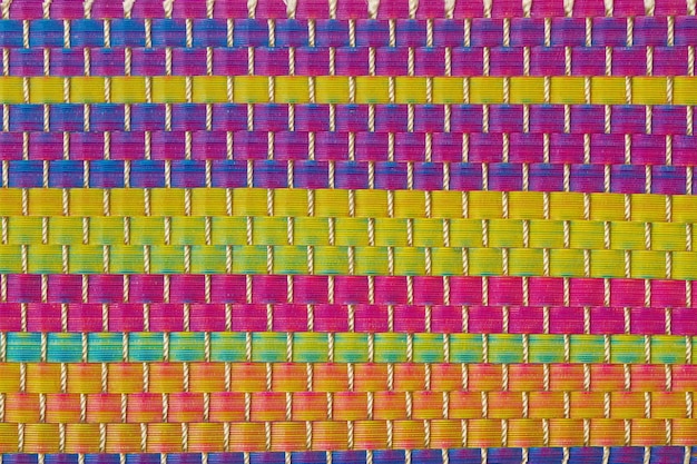 Texture of a colored plastic cloth in a close up view