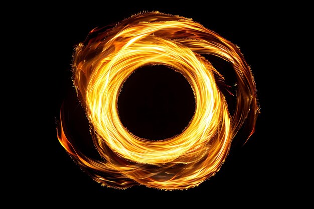 Photo texture controlled spinning fire poi with captivating yellow and ora effect fx overlay design art