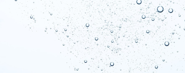 The texture of a cosmetic serum with bubbles in closeup Macrophotography