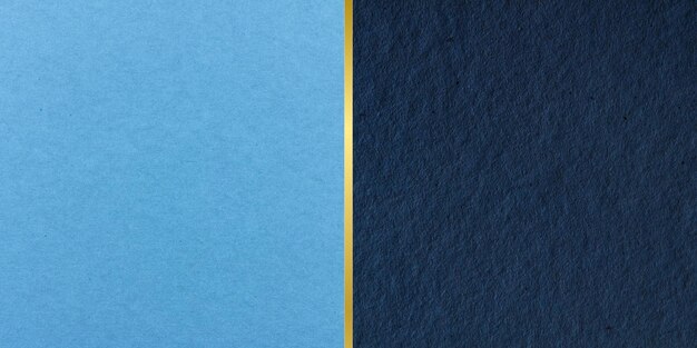 Texture of craft navy blue and turquoise paper background half two colors macro Structure of vintag