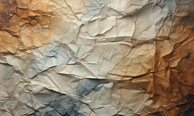 Texture of crumpled brown paper in vintage style