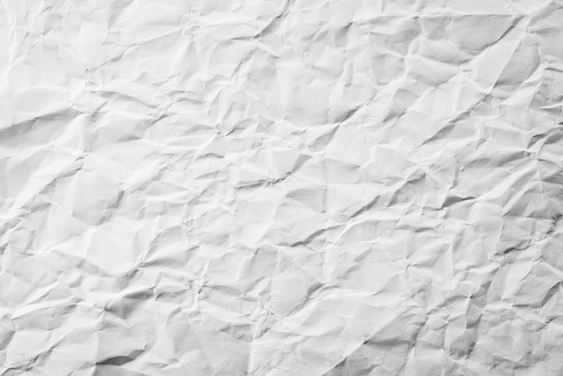 Texture of crumpled white paper for wall.