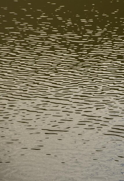 The texture of dark river water under the influence of wind imprinted in perspective vertical