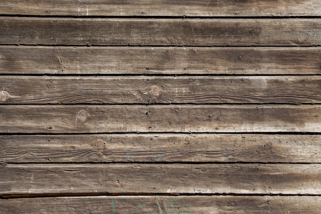 Texture details of an old wooden plunks as background