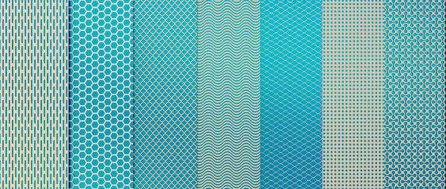 Texture of different metal sheets 3d render