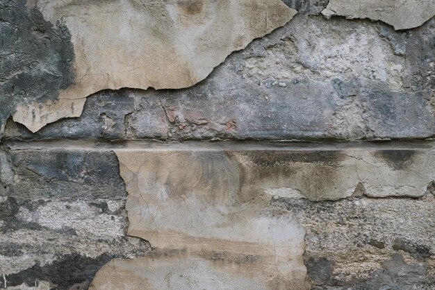 Texture of the dilapidated wall of the house