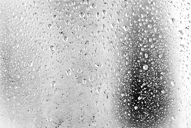 texture of a drop of rain on a glass wet transparent background