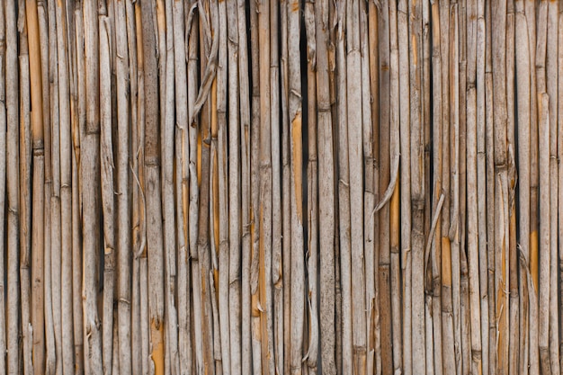 The texture of the dry reeds fence roofing material