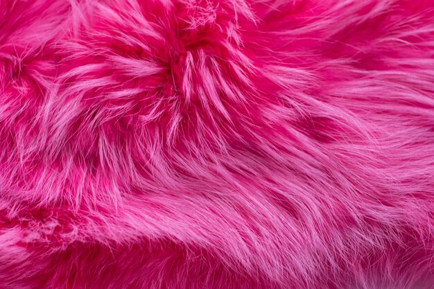 Photo the texture of dyed fox fur natural animal skin