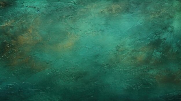 Texture of emerald paint on a damaged and scratched wall