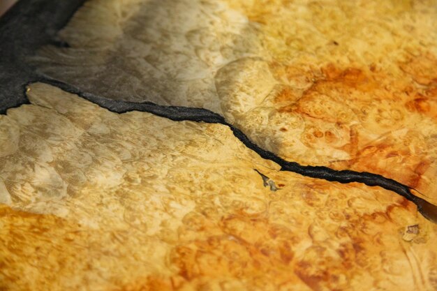 Texture of epoxy resin table