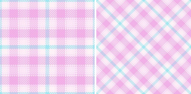 Texture fabric textile of tartan check background with a plaid seamless vector pattern Set in neon colors Latest trends in modern everyday fashion prints