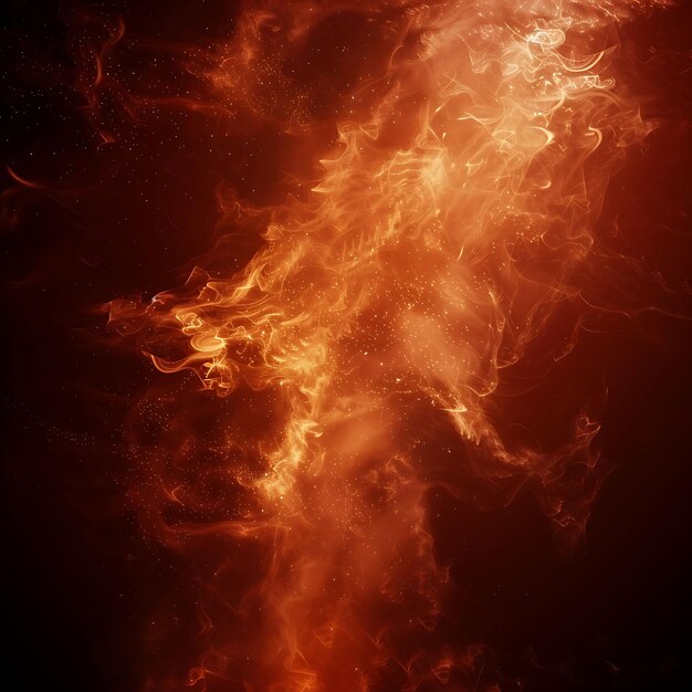 Texture Fierce Flaring Stellar Fire With Deep Red and Orange Colors Effect FX Overlay Design Art