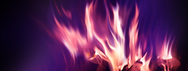 Photo the texture of the flame on a black background the ultraviolet glow of the fire 3d illustration