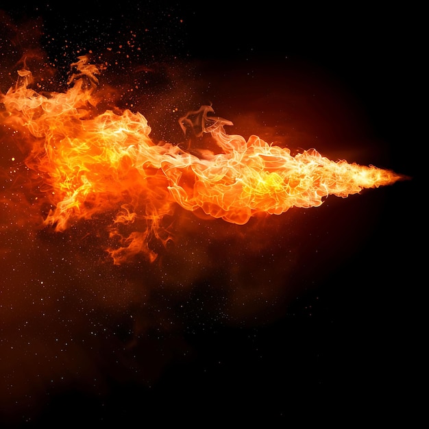 Texture Flamethrower Blast met Intense Orange en Red Flames Fire P Effect FX Overlay Design Art