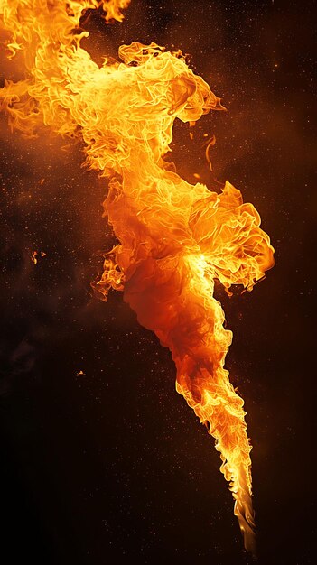 Photo texture flamethrower blast with intense orange and red flames fire p effect fx overlay design art