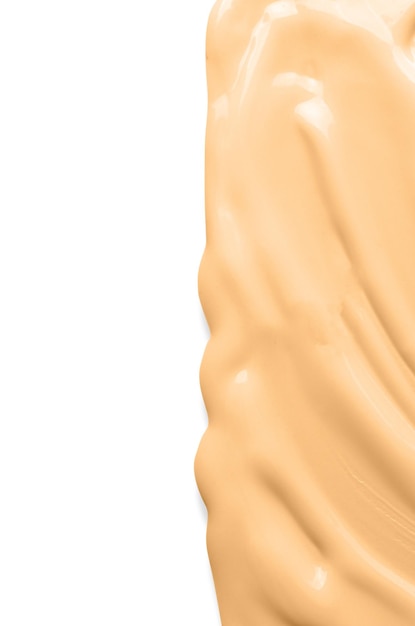 The texture of foundation or sunscreen Cosmetic product for skin care Copy space
