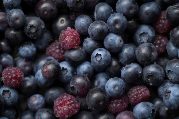 Texture of fresh blueberry sweet background