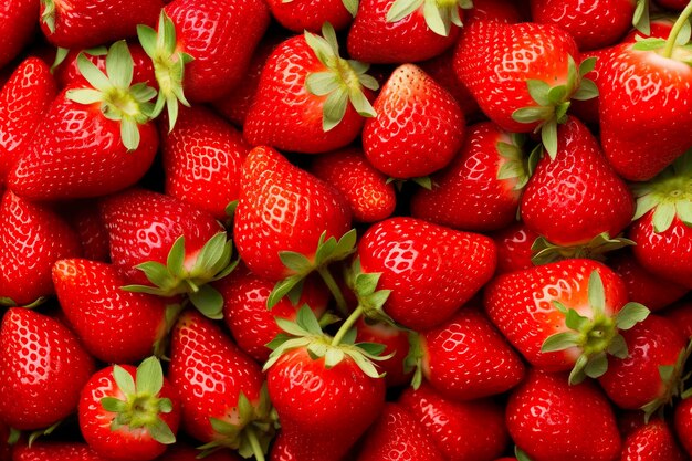 Texture of fresh strawberries as background