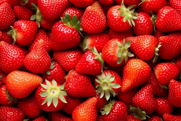 Photo texture of fresh strawberries as background