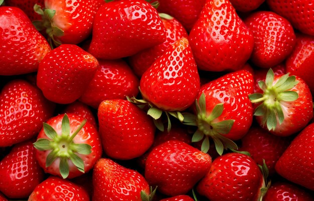 Texture of fresh strawberries as background