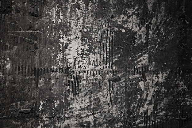 写真 黒と白の傷のある古いラフグランジ風化壁からのテクスチャ