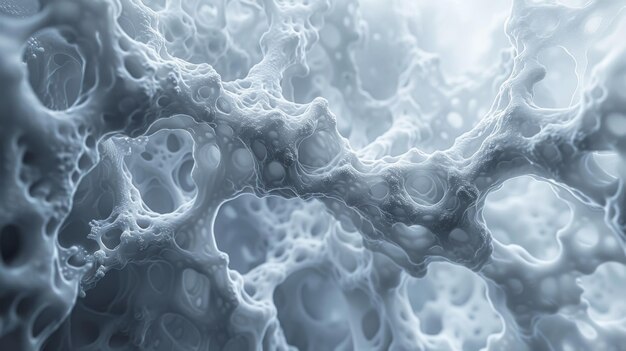 Photo texture of a fuzzy biofilm made up of tangled bacterial cell