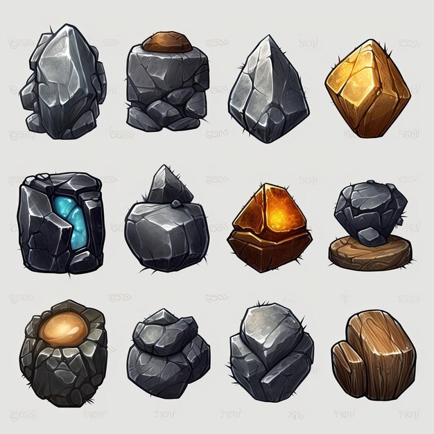 texture games stone rock ai generated game block design element template background texture games stone rock illustration