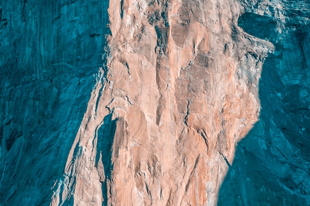 Photo texture of the gran capitan mountain in yosemite, california