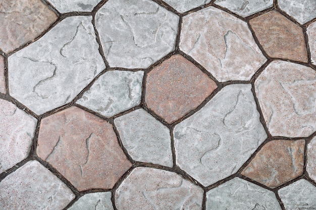 Texture of gray road granite tiles