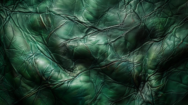 Photo a texture of green leather