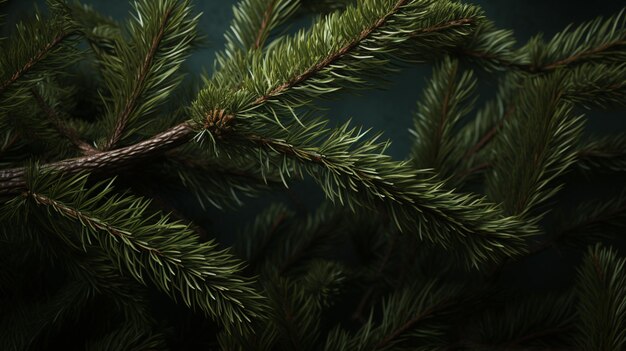 The texture of green spruce generative ai