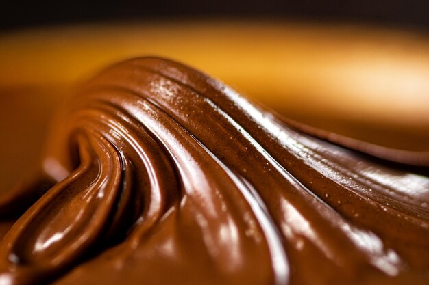 The texture of hazelnut butter