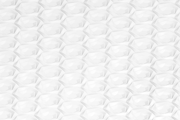 Texture of hexagonal threedimensional grid with cells of different depths with ledges 3d illustration