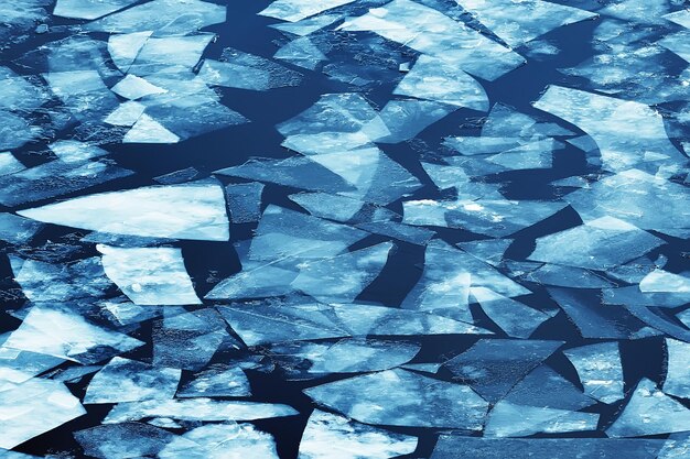 Trama ghiaccio / trama spezzata sfondo blu ghiaccio, sfondo invernale freddo crepe