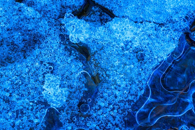 Foto consistenza della superficie del ghiaccio sfondo invernale